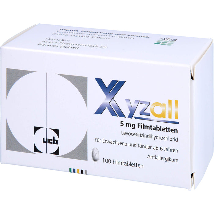 Xyzall 5 mg Filmtabletten Antiallergikum, 100 pcs. Tablets