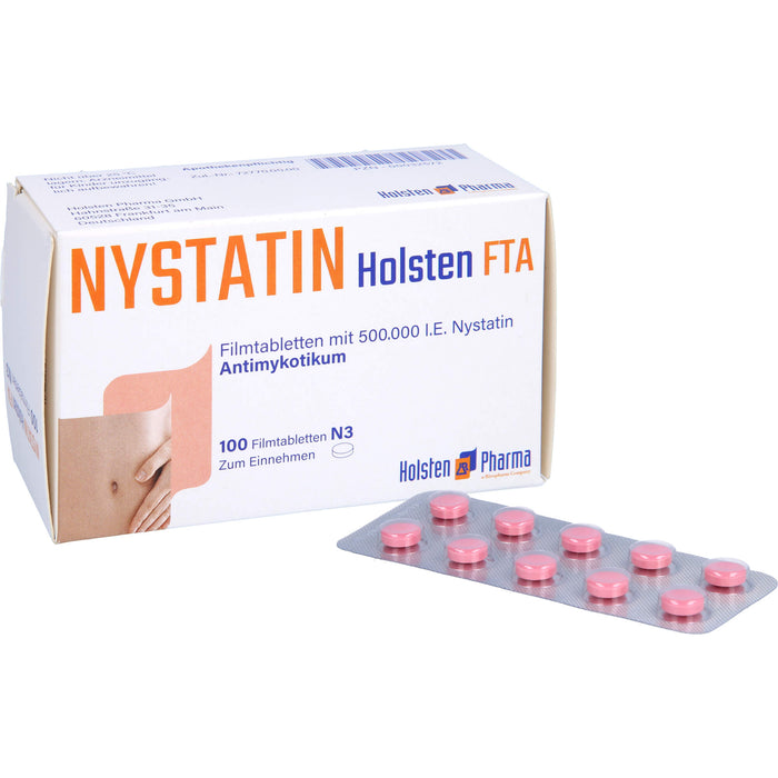 Nystatin Holsten FTA, Filmtabletten mit 500.000 I.E. Nystatin, 100 pc Tablettes