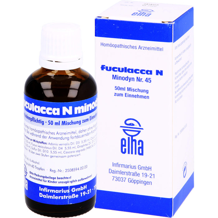 Infirmarius fuculacca N minodyn Nr. 45 Tropfen, 50 ml Solution