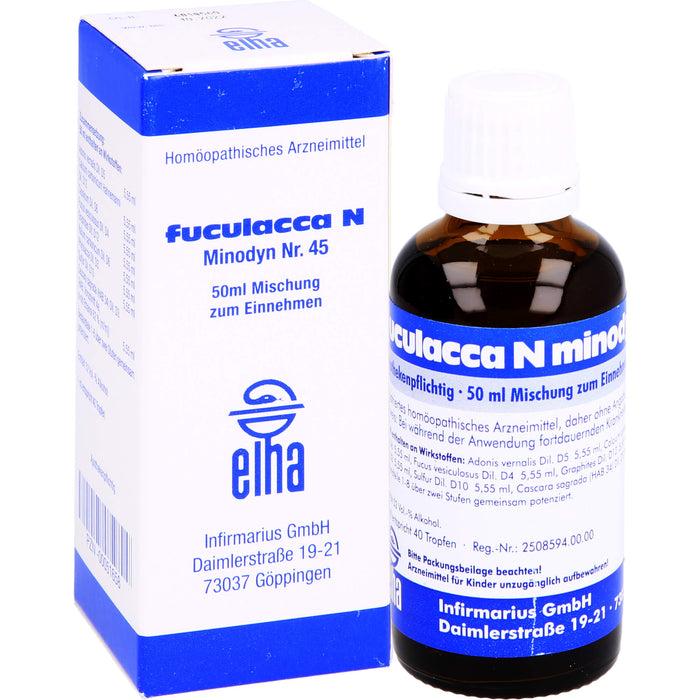 Infirmarius fuculacca N minodyn Nr. 45 Tropfen, 50 ml Solution