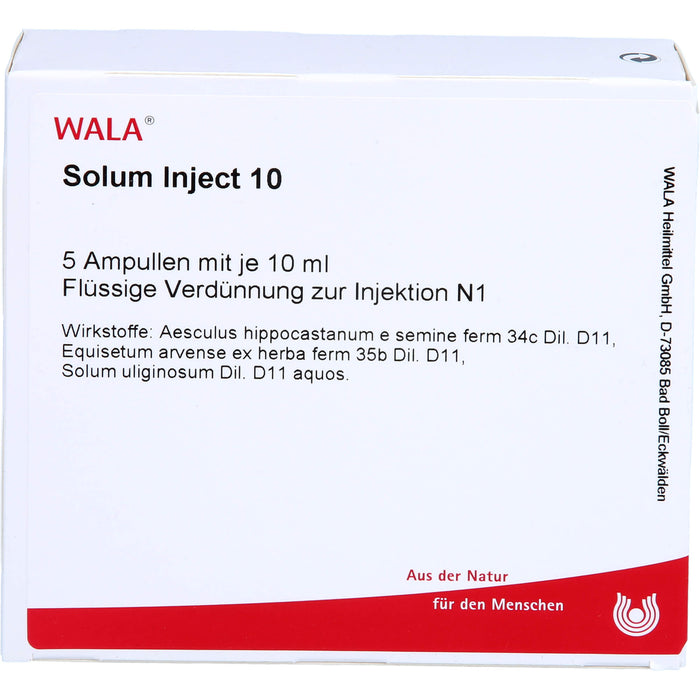 WALA Solum Inject 10 flüssige Verdünnung, 5 St. Ampullen