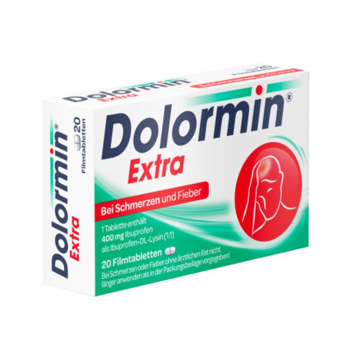 Dolormin extra Filmtabletten bei Schmerzen und Fieber, 20 pc Tablettes
