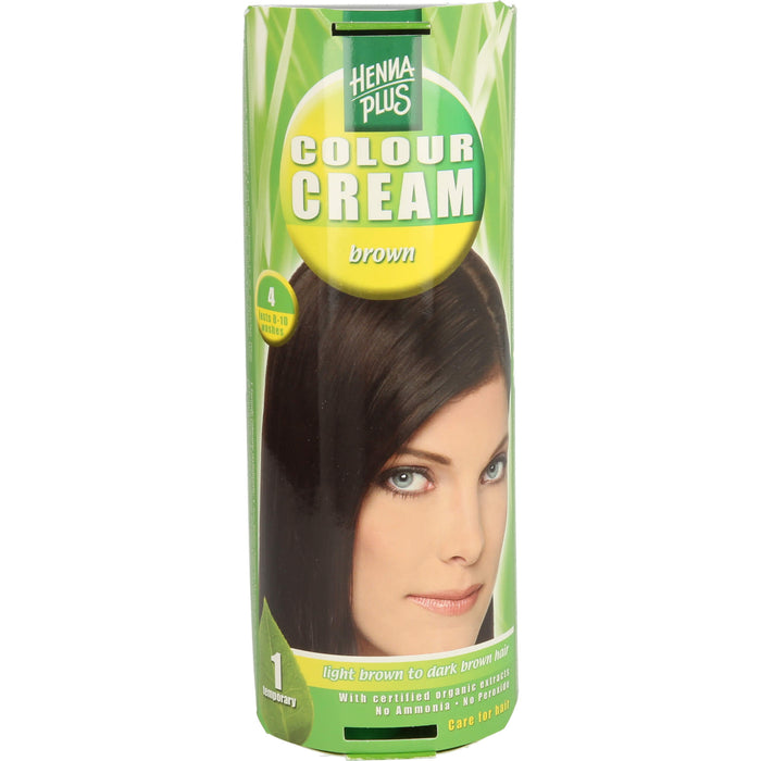 Hennaplus Colour Cream Brown 4, 60 ml Creme