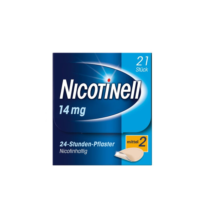 Nicotinell 14 mg/24-Stunden-Pflaster (bisher 35 mg) Stärke 2 (mittel), 21 pc Pansement
