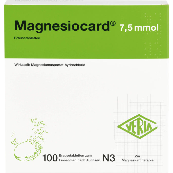 Magnesiocard  7,5 mmol, Brausetabletten, 100 pcs. Tablets