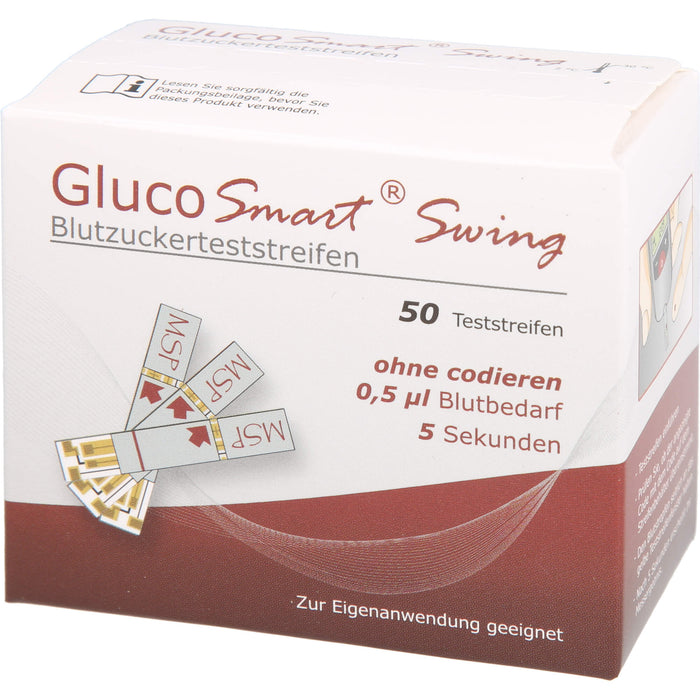 Glucosmart Swing Blutzuckerteststreifen, 50 St TTR
