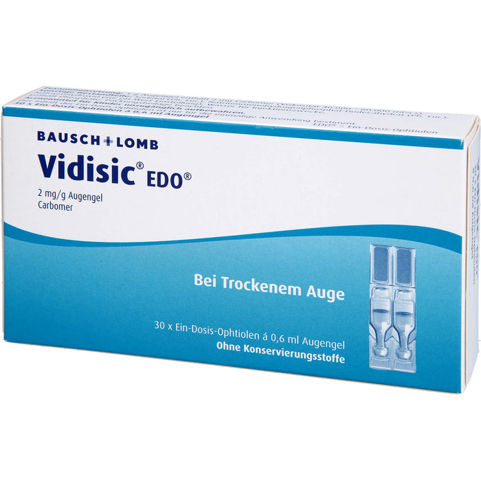 Vidisic EDO Augengel, 30 pc Pipettes à dose unique