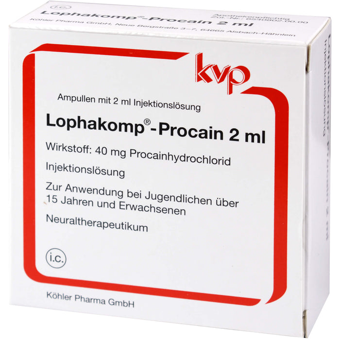 Lophakomp Procain 100 x 2 ml, 100X2 ml ILO