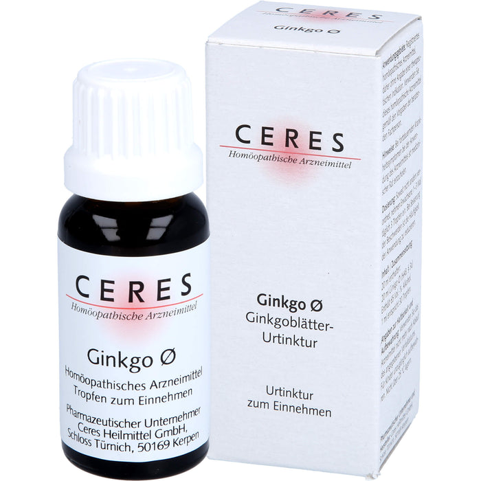 CERES Ginkgo Urtinktur, 20 ml Solution