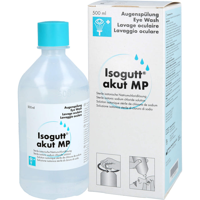 Isogutt akut MP Notfall-Augenspüllösung, Isotonische Natriumchloridlösung, 500 ml Lösung
