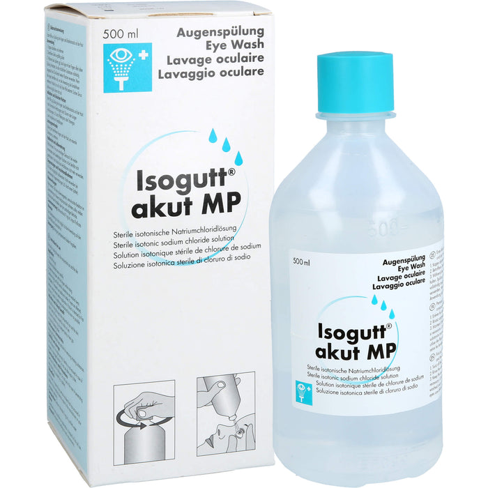 Isogutt akut MP Notfall-Augenspüllösung, Isotonische Natriumchloridlösung, 500 ml Lösung
