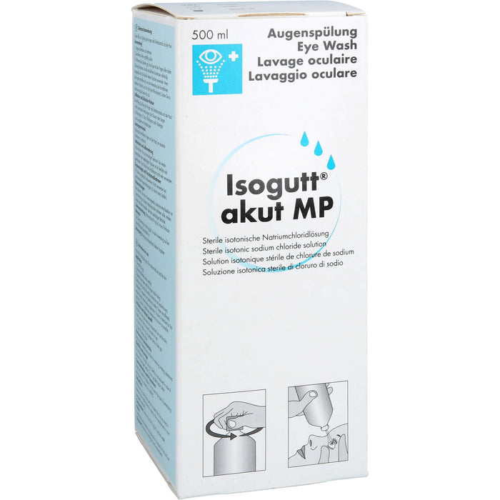 Isogutt akut MP Notfall-Augenspüllösung, Isotonische Natriumchloridlösung, 500 ml Solution