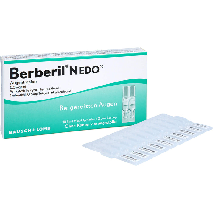 Berberil N EDO Augentropfen bei gereizten Augen, 10 pc Pipettes à dose unique