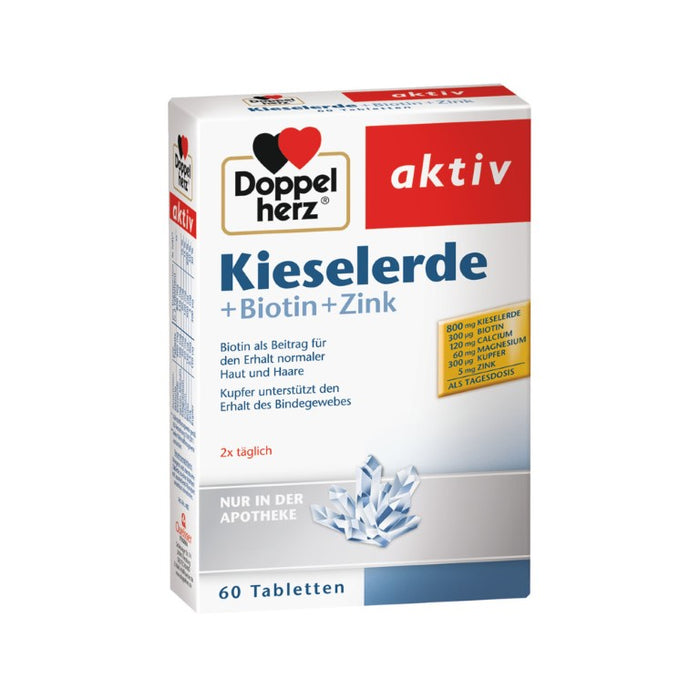 Doppelherz Kieselerde + Biotin + Zink, 60 pcs. Tablets