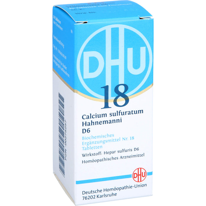 DHU Biochemie  18 Calcium sulfuratum Hahnemanni D6 Tabletten, 80 pc Tablettes