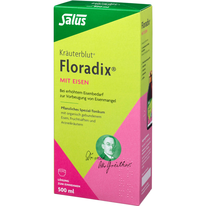 Floradix mit Eisen Lösung, 500 ml Solution