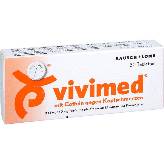 vivimed mit Coffein gegen Kopfschmerzen Tabletten, 30 pc Tablettes
