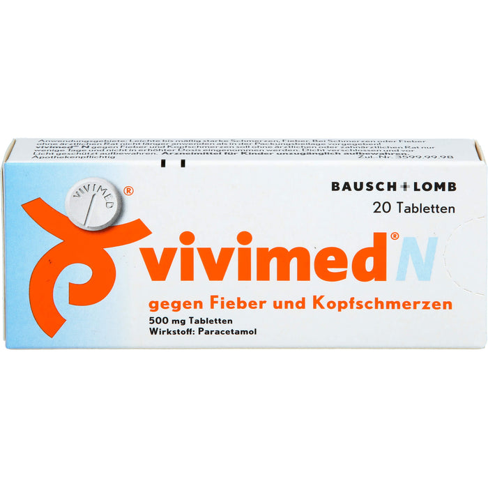vivimed N gegen Fieber und Kopfschmerzen, 20 St. Tabletten