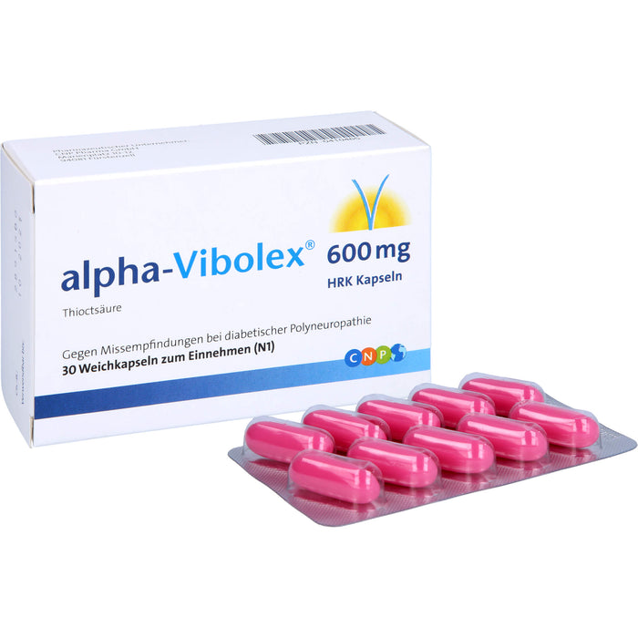 alpha-Vibolex 600 mg HRK Kapseln, Weichkapseln, 30 St WKA