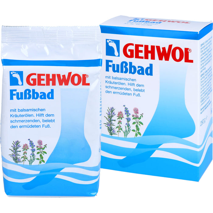 GEHWOL Fußbad mit balsamischen Kräuterölen belebt müde Füße, 250 g Additif pour le bain