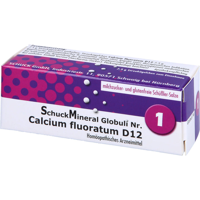 Schuckmineral Globuli 1 Calcium fluoratum D12, 7.5 g Globules