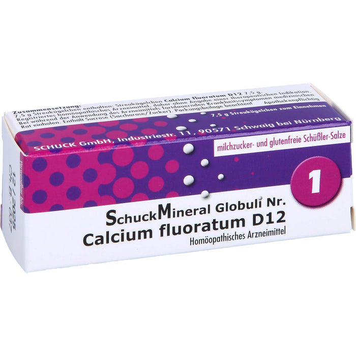 Schuckmineral Globuli 1 Calcium fluoratum D12, 7.5 g Globules