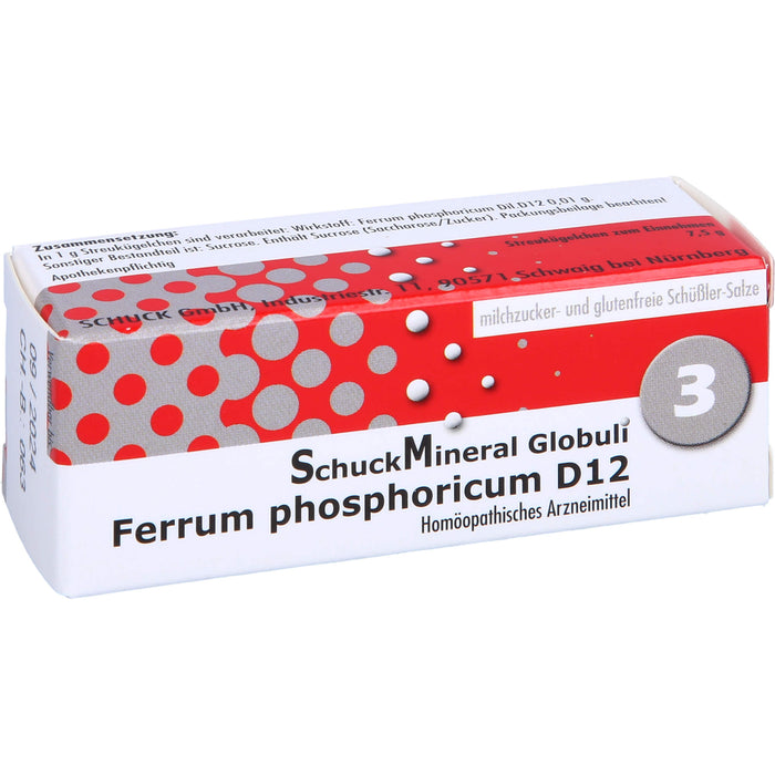 Schuckmineral Globuli 3 Ferrum phosphoricum D12, 7.5 g Globules