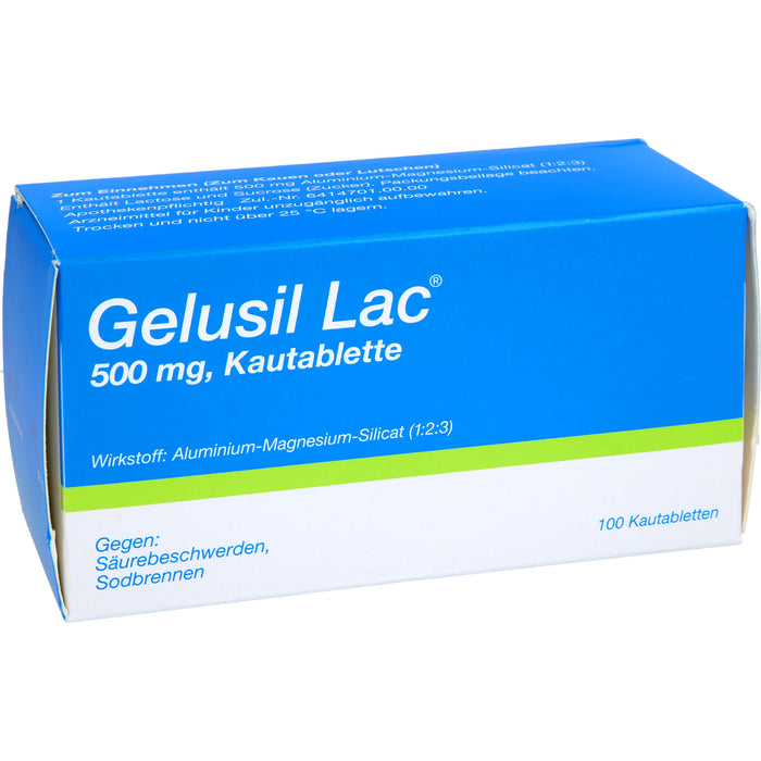 Gelusil Lac Kautabletten gegen Säurebeschwerden, Sodbrennen, 100 pc Tablettes