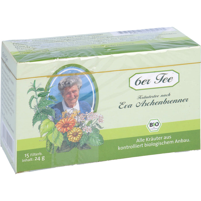 6er Tee Kräutertee nach Eva Aschenbrenner, 15 pc Sac filtrant