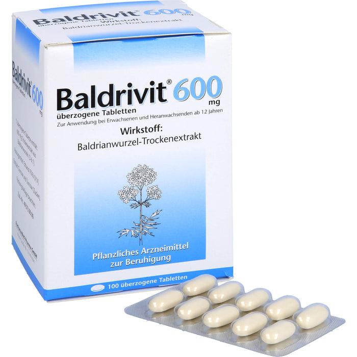 Baldrivit 600 mg Tabletten zur Beruhigung, 100 pcs. Tablets
