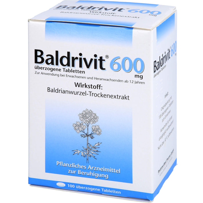 Baldrivit 600 mg Tabletten zur Beruhigung, 100 pcs. Tablets