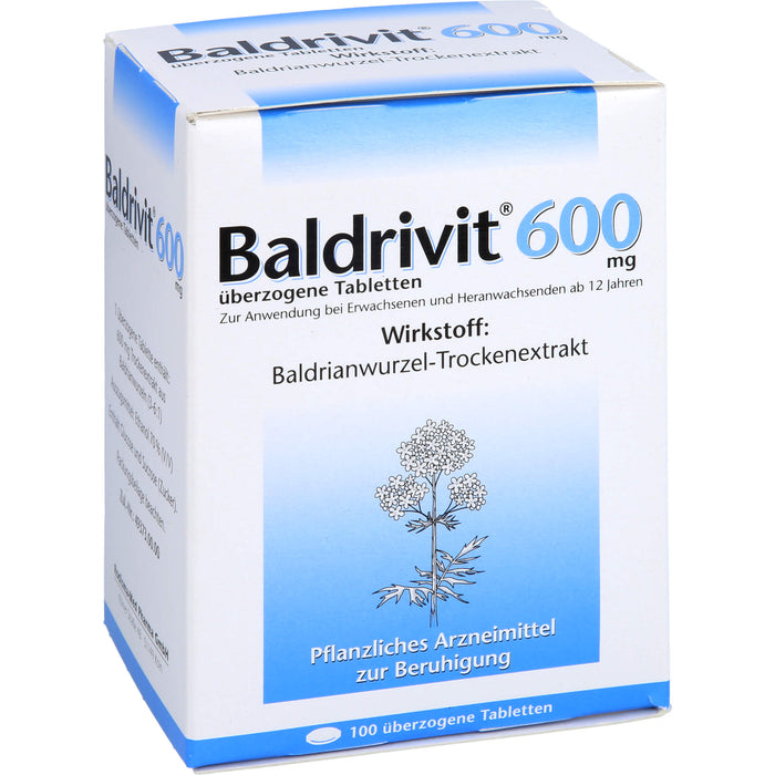 Baldrivit 600 mg Tabletten zur Beruhigung, 100 pcs. Tablets