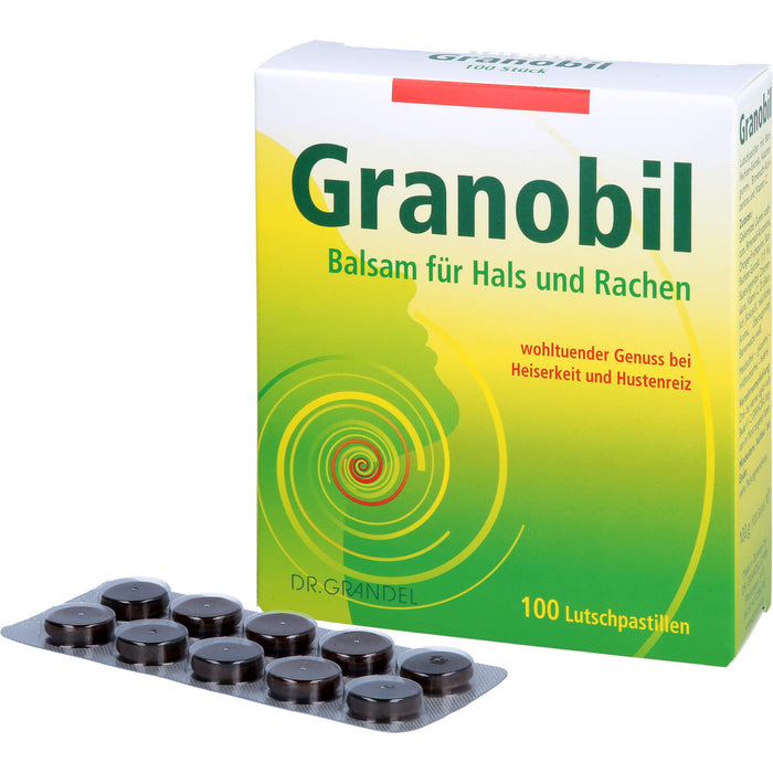 Granobil Lutschpastillen bei Heiserkeit und Hustenreiz, 100 pc Pastilles