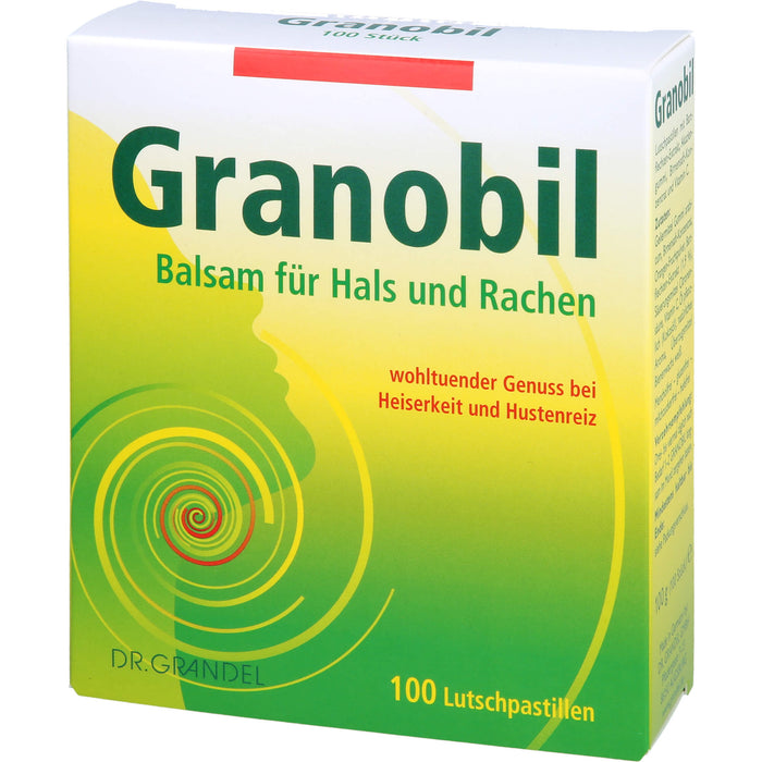 Granobil Lutschpastillen bei Heiserkeit und Hustenreiz, 100 pc Pastilles