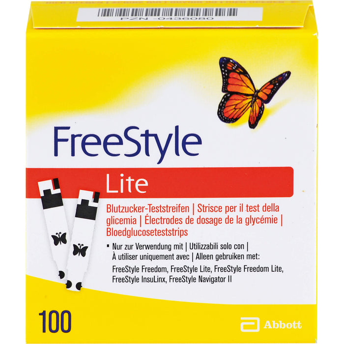 FreeStyle lite Blutzucker-Teststreifen, 100 pcs. Test strips