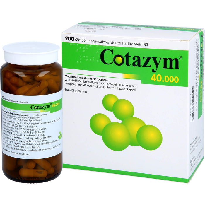 Cotazym® 40.000, Magensaftresistente Hartkapseln, 200 pcs. Capsules