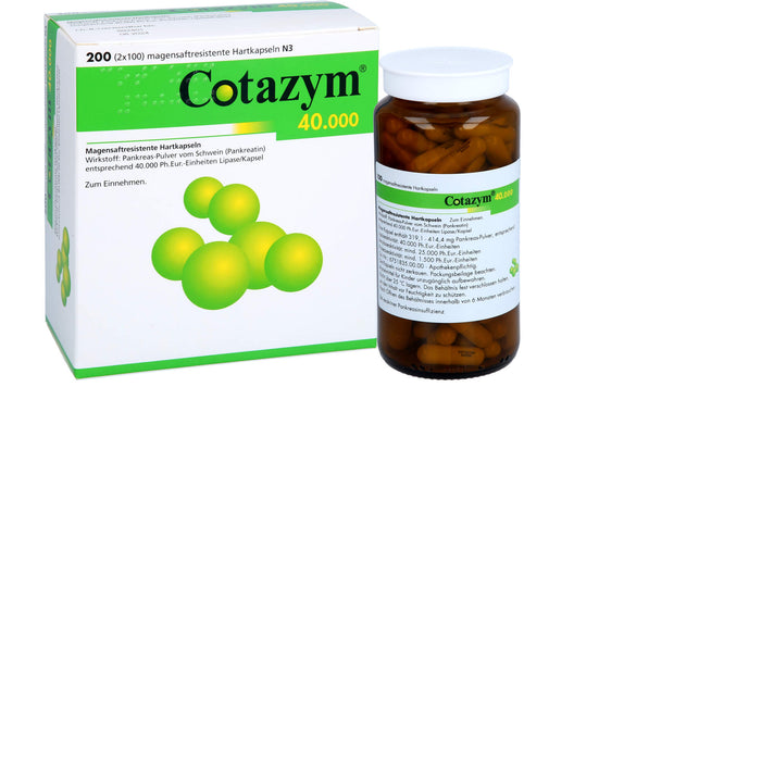 Cotazym® 40.000, Magensaftresistente Hartkapseln, 200 pcs. Capsules