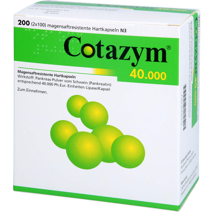 Cotazym® 40.000, Magensaftresistente Hartkapseln, 200 pcs. Capsules