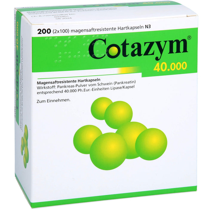 Cotazym® 40.000, Magensaftresistente Hartkapseln, 200 pcs. Capsules