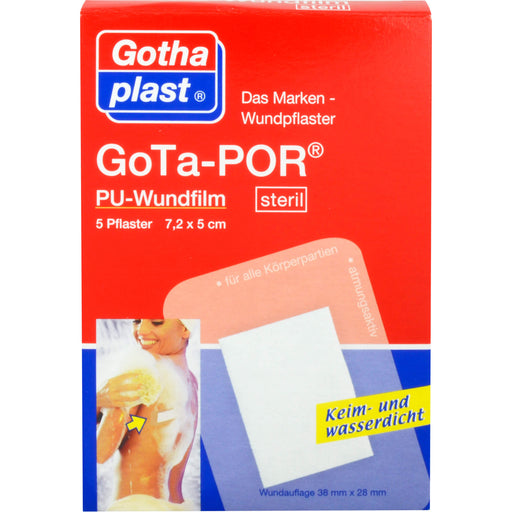 GoTa-POR PU-Wundfilm steril 7,2 cm x 5 cm Pflaster, 5 St. Pflaster