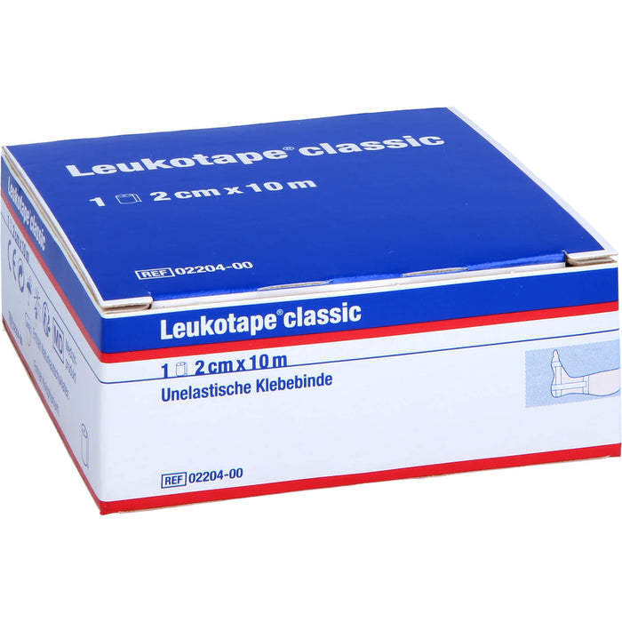 Leukotape classic unelastische Klebebinde 2 cm x 10 m weiß, 1 pc Pansements