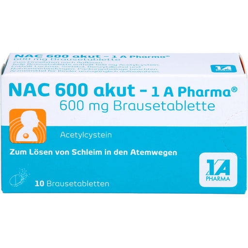 NAC 600 akut - 1 A Pharma, 10 St. Tabletten