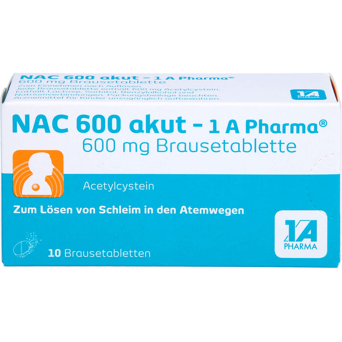 NAC 600 akut - 1 A Pharma, 10 St. Tabletten