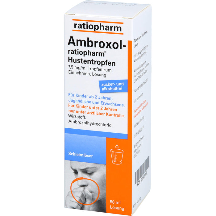 Ambroxol-ratiopharm Hustentropfen, 50 ml Solution