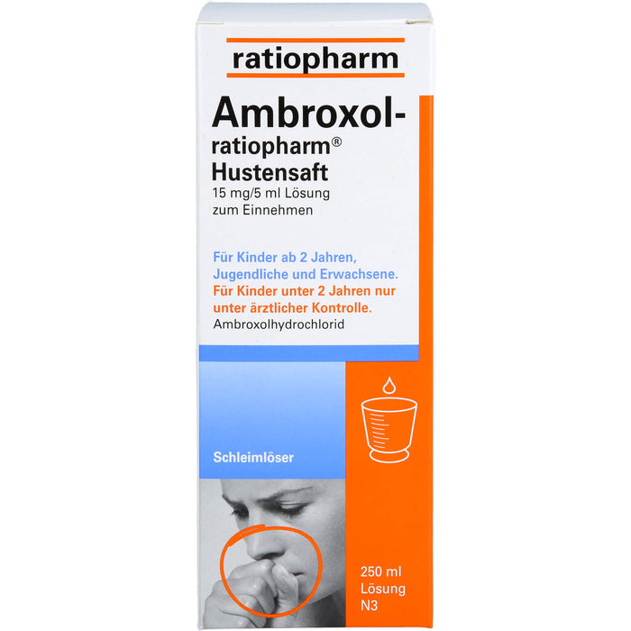 Ambroxol-ratiopharm Hustensaft Schleimlöser, 250 ml Lösung