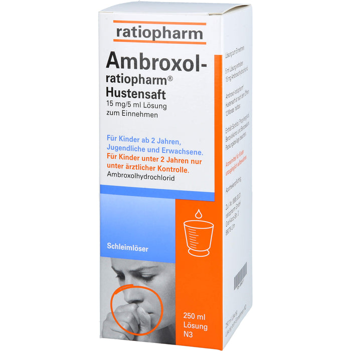 Ambroxol-ratiopharm Hustensaft Schleimlöser, 250 ml Lösung