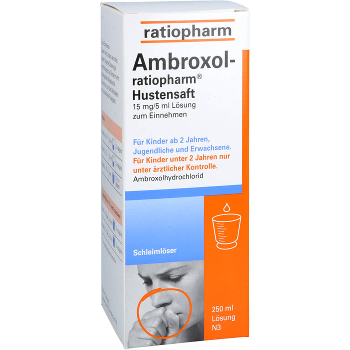 Ambroxol-ratiopharm Hustensaft Schleimlöser, 250 ml Lösung