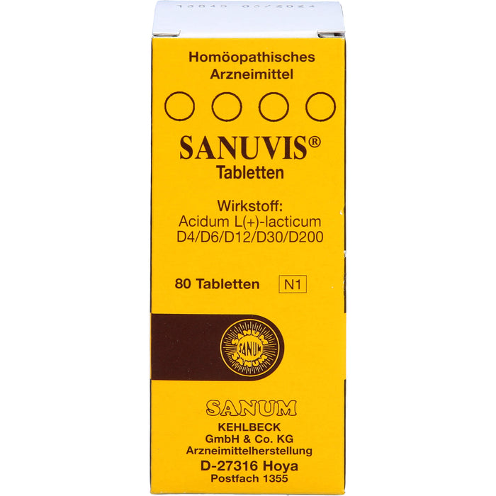 SANUM-KEHLBECK Sanuvis Tabletten, 80 St. Tabletten