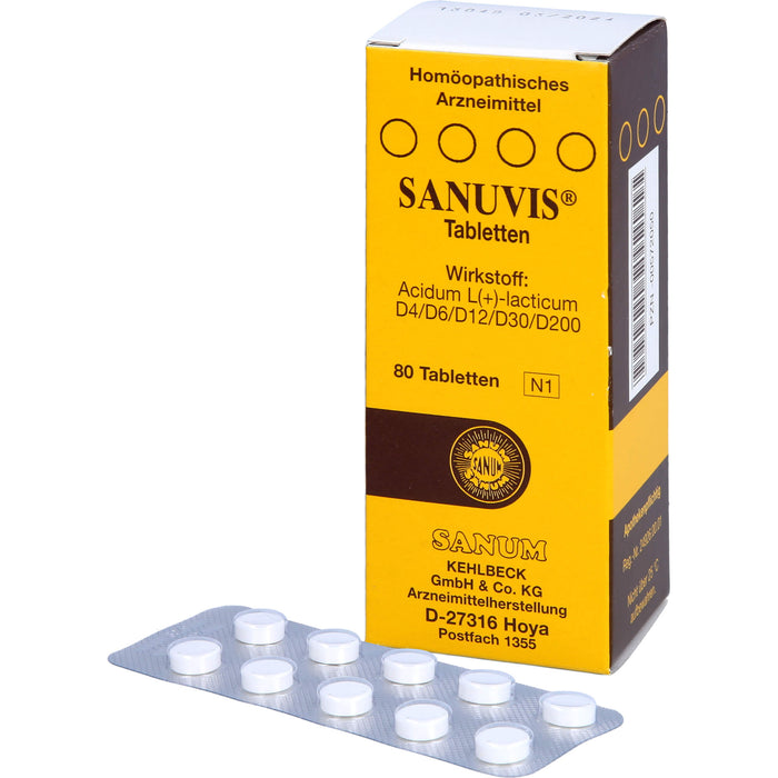 SANUM-KEHLBECK Sanuvis Tabletten, 80 pcs. Tablets