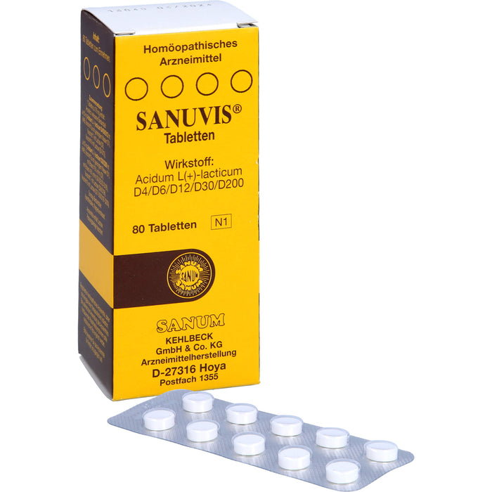 SANUM-KEHLBECK Sanuvis Tabletten, 80 pcs. Tablets